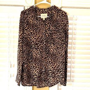 Jessica Simpson Leopard Button Blouse